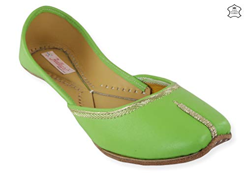 Image of Fulkari Women's Nappa Soft Genuine Leather Juttis | Bite and Pinch Free Jutis | Punjabi Jutti For Ladies | Casual Flat Stylish Mojari | Ethnic Flats For Girls |