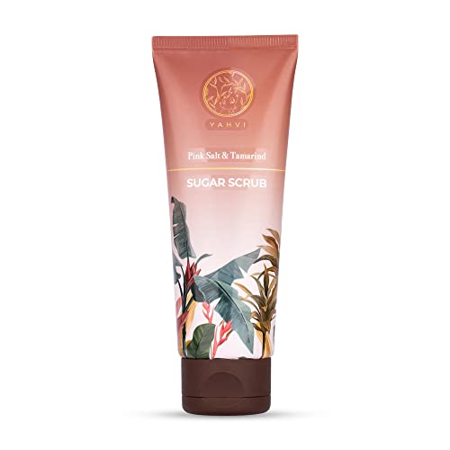 Yahvi Face Scrub Pink Salt Sugar Scrub With Tamarind & Honey | De Tan, Dead Skin Remover & Exfoliate Face And Body Scrub | Tan Removal Scrub For Facial & Neck | Get Glowing & Healthy Skin | 100 Ml