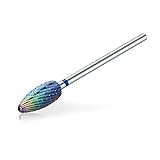  promed Hart-Metall Bit, Regenbogen-Serie, großer Rundkegel, Wolfram-Nitrid-Beschichtung, autoklavierbar, für Kunstnägel