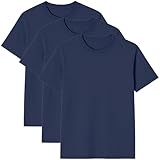 Lot de 3 T-Shirts Homme col Rond Manches Courtes 100% Coton Basique uni Respirant 150 g/m² Pack Pratique S‑3XL