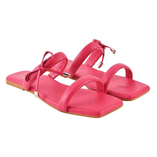 STRASSE PARIS Trendy Side Bow Detailed Flats for Women & Girls Hot Pink (B0C6V1X1Y3) Amazon Price History, Amazon Price Tracker