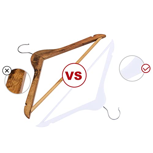 ELONG HOME Wooden Hangers 30 Pack, Wood Hangers with Extra Smooth Finish by ELONG HOME - Used condition - Image 7