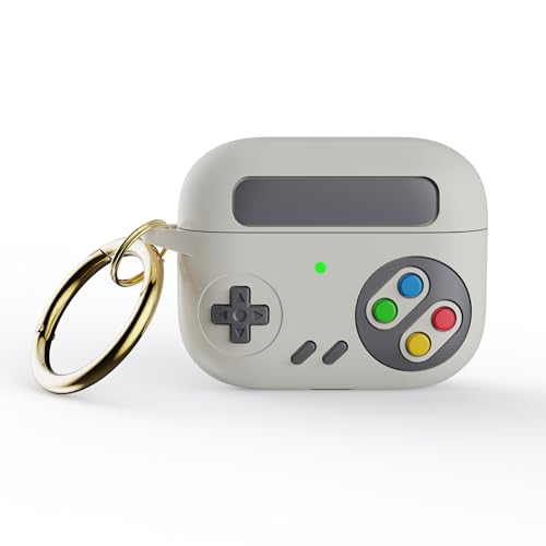 Image of Printme AirPods Pro 2nd Generation Case Cover, Classic Gamepad Design Case Military Hard Shell Protective Cover for Apple AirPods Pro 2 /1 Charging Case for Kids Men Women (White)