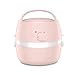 Tragbarer Speisenwärmer Mini Elektrischer Reiskocher Edelstahl 2 Schichten Dampfer Tragbare Mahlzeit Thermische Heizung Brotdose Lebensmittelbehälter Wärmer Pink Fangkai77 (Farbe: Pink)
