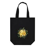 SacJkt Sticken Set Erwachsene, Embroidery Kit, Canvas Tote Bag Stickerei Starter Set mit Werkzeug und Anleitung, Kreuzstich Kit für Anfänger Erwachsene und Stickereiliebhaber( schwarz-02)