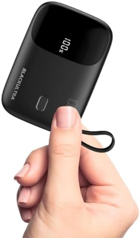 Carregador Portátil 10000mAh com Display LED, Mini Power Bank Ráp...