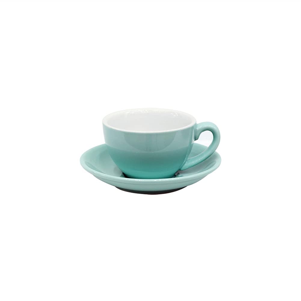 Set di tazzine da caffè in porcellana, tazza da tè in porcellana, tazza da tè pomeridiana, tazze vintage riutilizzabili e piattino, 6,12 once / 180 ml, tazze da caffè for latte liscio, bicchieri for b