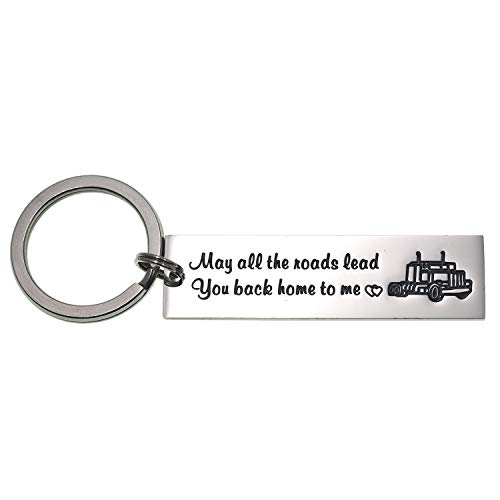 Truck Driver Gifts Key Chain May All The Roads Lead You Back Home