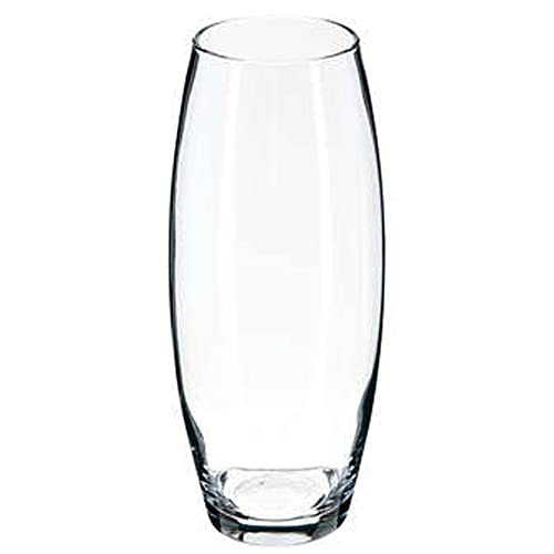 Car Bomboniere Car Vase Bombé en Verre, 26 cm de Hauteur, Transparent