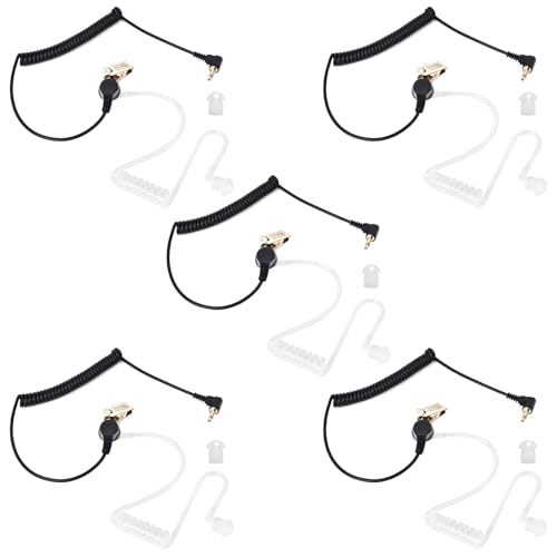 Auriculares tubo de aire 3,5 mm UAYESOK para seguridad y coordinación de eventos pack de 5