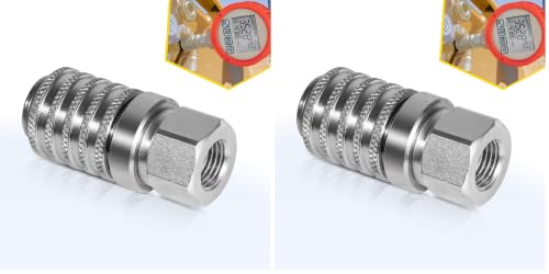 Image of PD242 Series PD Steel Test Port and Diagnostic Equipment Quick Coupler with Female Pipe Thread, 1 /8 inch Body Size, 1 /4 inch-18 NPTF Thread Size, 2.12 inch Length (Pack of 2)
