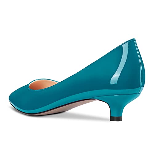 Castamere Women Classic Kitten Heel Pumps Slip-on Pointed Toe Low Office Cute Dress Shoes 1.4 Inches Heels3