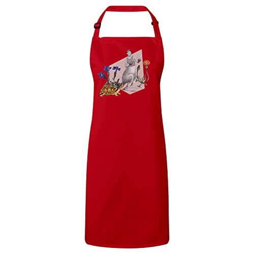 Tablier cuisine rouge kangourou boxeur une idée cadeau originale pour passionnés