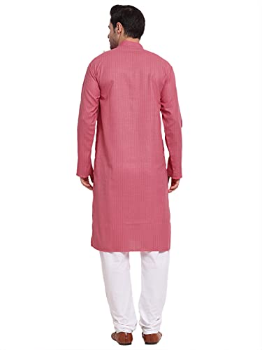 Image of KRAFT INDIA Men Cotton Striped Kurta Pyjama Set