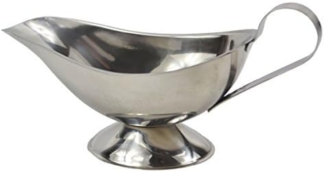 3PCS Stainless Steel 3 to 16 Ounce Gravy Sauce Boat G-S399 (8 Ounce)