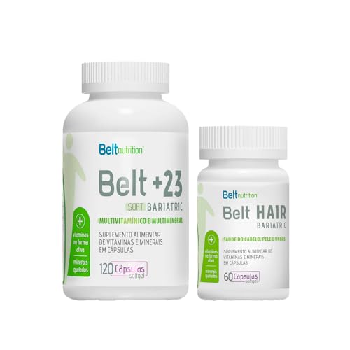 Kit Belt Bariatric SOFT Plus 120 Cápsulas e Belt Hair Nail And Skin Bariatric SOFT 60 Cápsulas