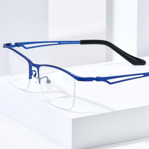 Image of FONEX Pure Titanium Glasses Frame Men Square Eyeglasses Optical Eyewear F85775