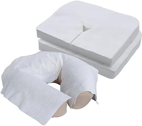 Soulpad Wellbeing Disposable Face Cradle Covers Massage Table Covers - Hygienic, Ultra-Soft, Non-Woven Fabric Face Rest Cover for Spa, Salons and Tattoo Parlors, Pack of 100