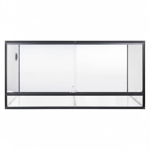 120 Gallon Bearded Dragon Tank, 48"x24"x24" (4x2x2 ft) Large Reptile Terrarium, Reptile Enclosure with Aluminum Frame, Mesh Top, Sliding Lock Doors