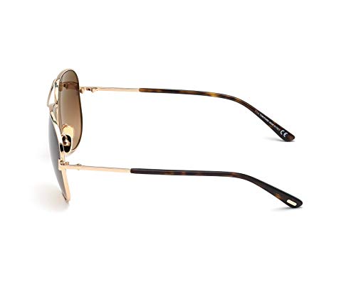 Image of Tom Ford CLARK FT 0823 Shiny Rose Gold /Brown Shaded 59 /14 /140 unisex Sunglasses
