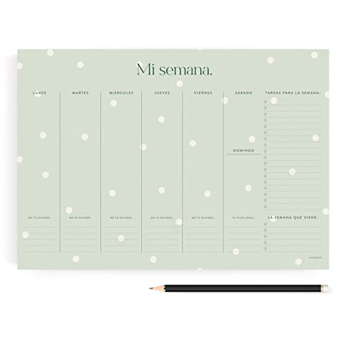 Planificador Semanal. Charuca. Matcha