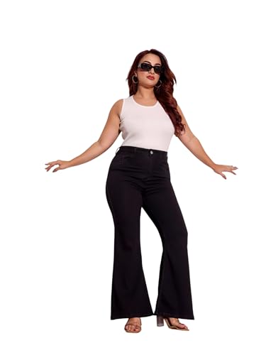 Image of Miss Chase A+ Women's Bootcut High Rise Regular-Length Stretchable Denim Shaping Jeans