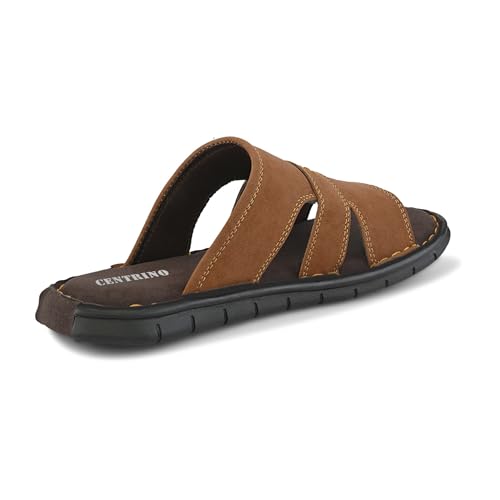 Image of Centrino Men's Slide Sandals | Multi-Strap Design with Cushioned Insole | Lightweight Comfortable Casual Footwear for Summer & Office Travel (9581)