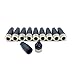 10 Pcs M12 5 Pin A Code Female Connector, 12mm IP67 Waterproof A Code Industrial Circular Connector Field Wireable Adapter Unshielded Straight Type Sensor for PG7 Cable 125V 4A