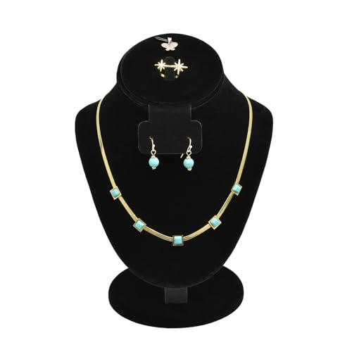 MOOCA Jewelry Display, Black Velvet Stand, Necklace Mannequin, Adjustable Hook, Wood Base, Fits Choker Necklaces, Jewelry Storage by MOOCA - Image 3