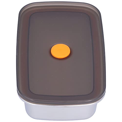 Aramox , Caja de Acero Inoxidable 304 Contenedor de Almacenamiento de Alimentos con Tapa de PP y Sello de Silicona, Tapa de Ventilación Resistente a Fugas, Fácil de Limpiar para el Trabajo, Escuela,