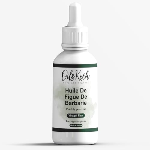 Oils Kech - Aceite de higo de barbarie orgánico para rostro, todo tipo de pieles, 15 ml