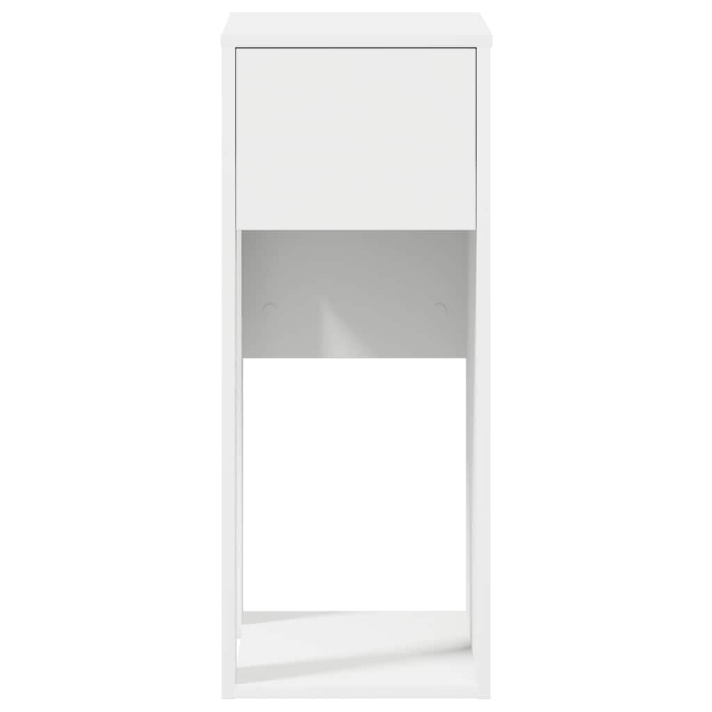 Computerschrank mit Schublade Weiß 30x44x74 cm, Schreibtischorganizer mit Stauraum für PC-Gehäuse, Büroorganisation und Kabelmanagement, robuster Holzwerkstoff, Pflegeleichte