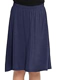 Stretch Is Comfort Women's A-Line Skirt Navy Blue 2X