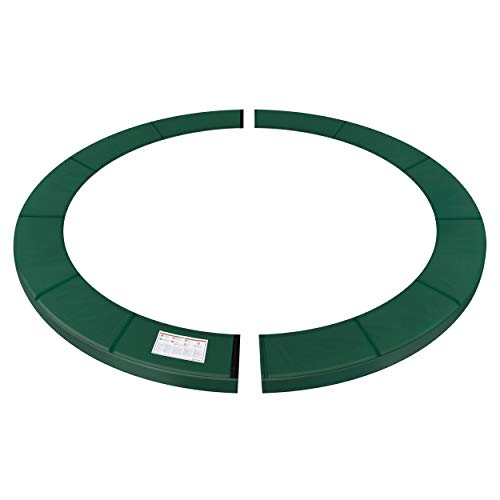SONGMICS Trampoline Pad, 8ft 10ft 12ft 14ft 15ft Replacement Trampoline Safety Pad, Spring Cover 15FT Removable Dark Green