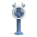 Ventilatore portatile portatile USB ricaricabile Ventilatori LED Luce Portatile Air Cooling Fan Mini 23*9cm Blu