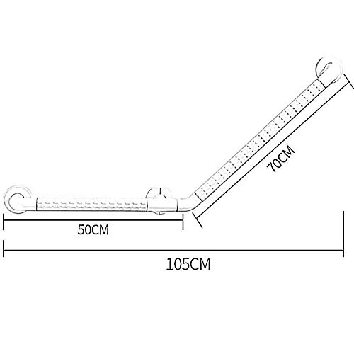 Rampe de sécurité en acier inoxydable robuste pour douche murale jaune - 6