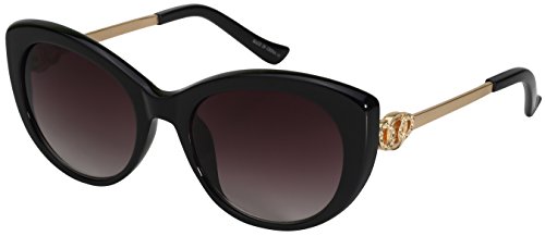 Vintage Inspired Cat Eye Frames with Color Mirror Lens 32157-REV