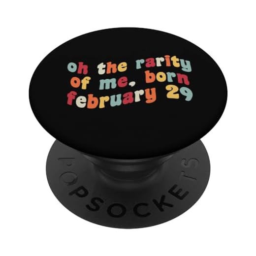 Oh The Rarity Of Me Funny Día del año bisiesto Febrero 29 Cumpleaños PopSockets PopGrip Intercambiable