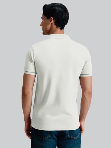 Image of XYXX Men's Apex Mercerized Cotton Striped Collar Pique Polo T-Shirt