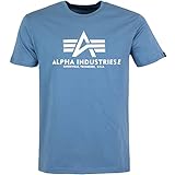 Rundkragen ALPHA INDUSTRIES Basic T-Shirt (XL, Airforce Blue)