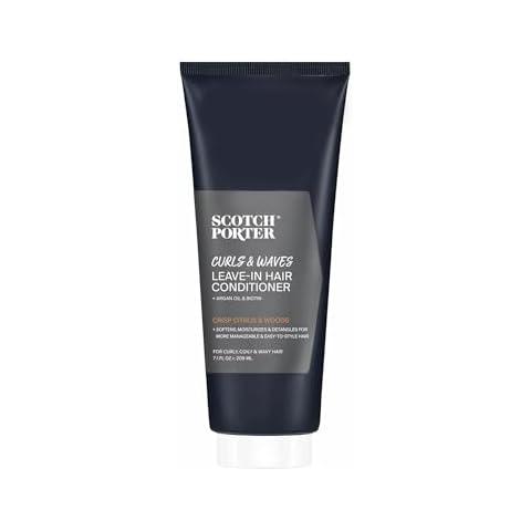 Scotch Porter Moisture Rich Leave-In Hair Conditioner for Men | Superior Smoothness & Definition | Free of Parabens, Sulfates & Silicones | Vegan | 7.1oz Bottle Cover