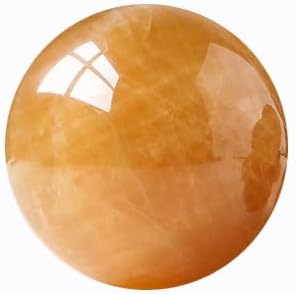 SHANGMAOYO Citrine Crystal Ball Decorative Sphere with Delicate Ba