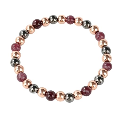 Bracelet hématite femme perles naturelles pour l'ancrage et le bien-être