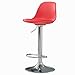 WHOJA Tabouret de Bar Multifonction Tourner 60-80cm réglable en Hauteur avec Dossier Repose-Pieds Ferrures métalliques 7 Couleurs Tabourets de Bar Ensemble Chaises (Color : Red)
