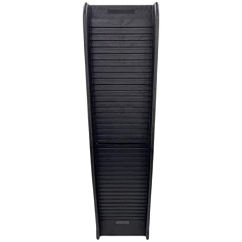 HugglePets Dog Pet Ramp - Plastic Folding Bi Lightweight Strong Car/Van Travel (Black With No Matting) Cover