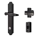 Ideal Security Inc. BK1216BL ML Lever Set with Keyed Deadbolt, 4 Posts, Black