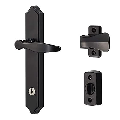 Ideal Security Inc. BK1216BL ML Lever Set with Keyed Deadbolt, 4 Posts, Black