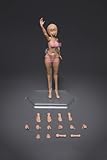 Fremego 1/12 Scale Female Body,6inch Joint Flexible Action Figure Body Plump Body Type with Head Sculpt&Stand Collection ST05B