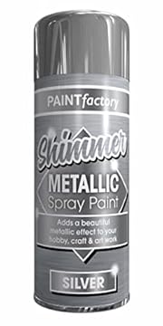 SuperGift.com 200ml Multipurpose Metallic Aerosol Spray Paint Quick Drying Spray For Fast Dry and Excellent Coverage for Metal, Wood, Plastic and More (Silver)