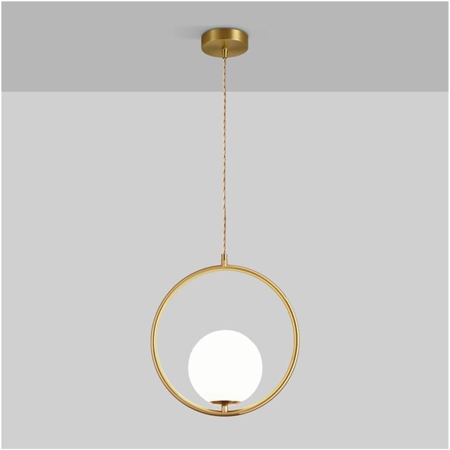 Lámpara colgante de cristal vintage compatible con bombilla E14 para techo de dormitorio